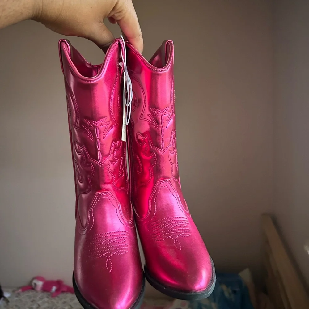Tucker + Tate Hot Pink Girls' Western Cowboy Boots